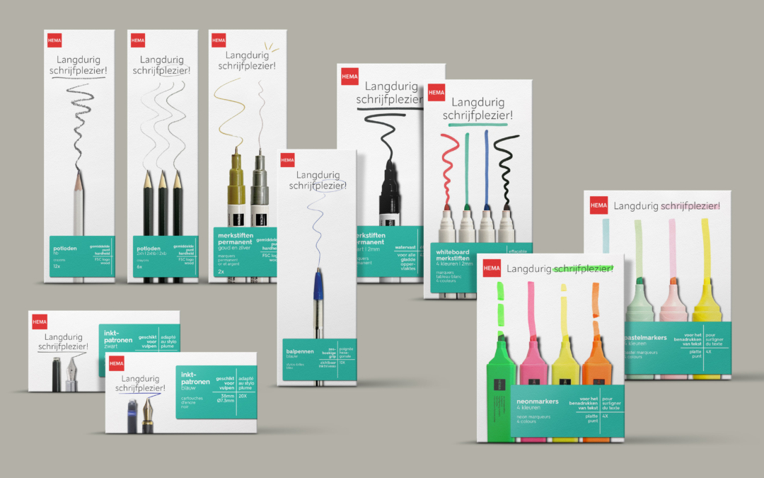 HEMA – Pens & Markers packaging range